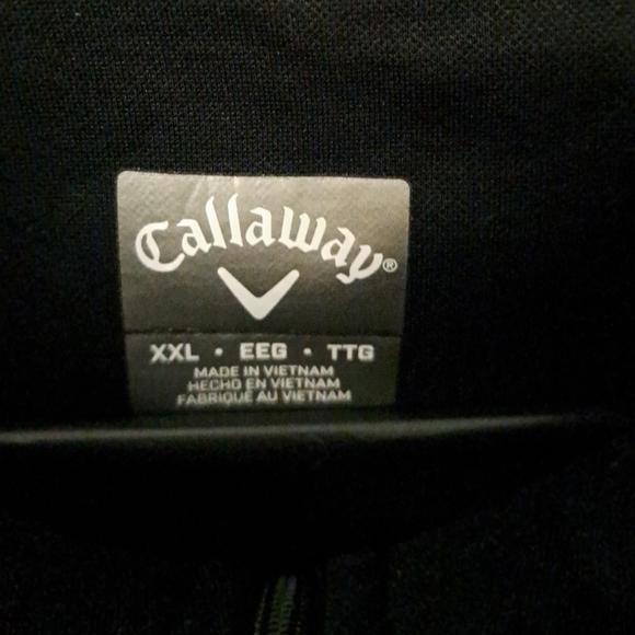Callaway Men’s Quarter-Zip Golf Pullover – Black & Gray – XXL - Picture 3 of 4